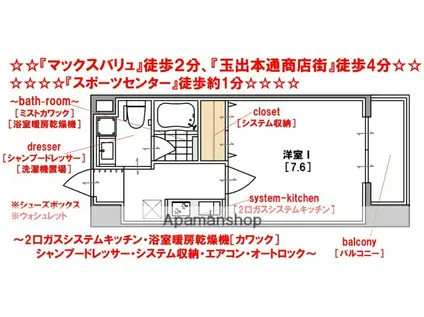 FDS AMORE(1K/5階)の間取り写真