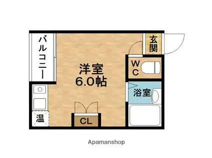 レジデンスイン梅田(ワンルーム/9階)の間取り写真