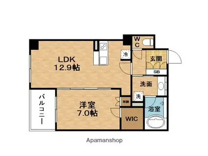 グレンパーク梅田北(1LDK/14階)の間取り写真