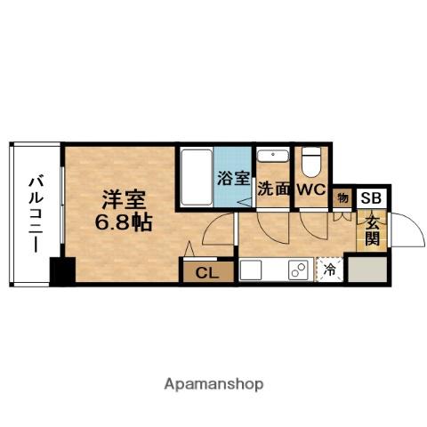 ES-GRANDE南森町(1K/3階)の間取り写真
