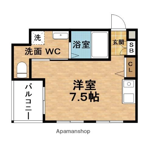 KS-PLACE(ワンルーム/2階)の間取り写真