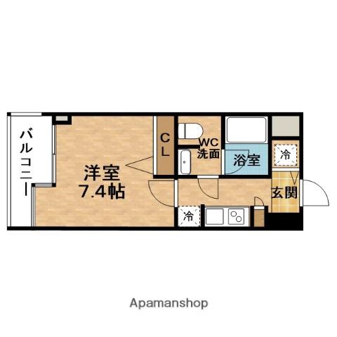 ADEN西天満(1K/7階)の間取り写真
