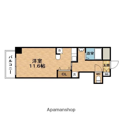ブランメゾン堀川(ワンルーム/4階)の間取り写真