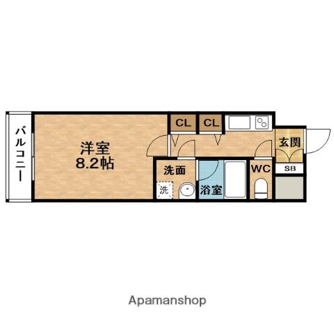 APEX梅田東(1K/9階)の間取り写真