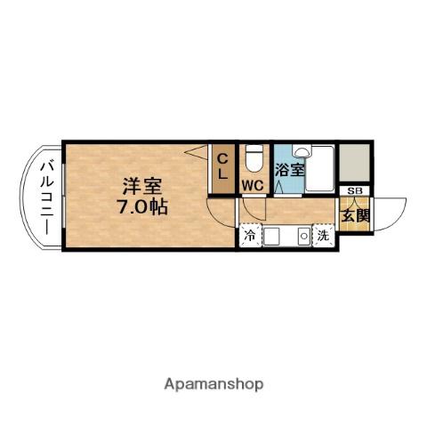 NORDENHEIGHMリバーサイド天神橋(1K/8階)の間取り写真