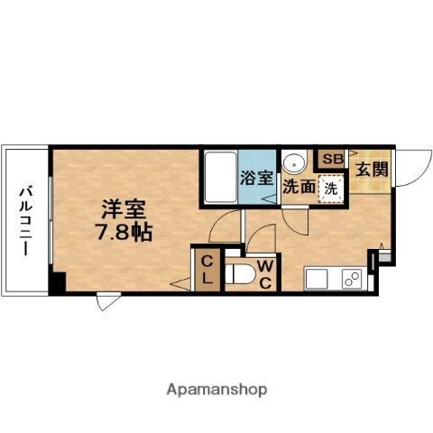 アジリア天満橋(1K/11階)の間取り写真