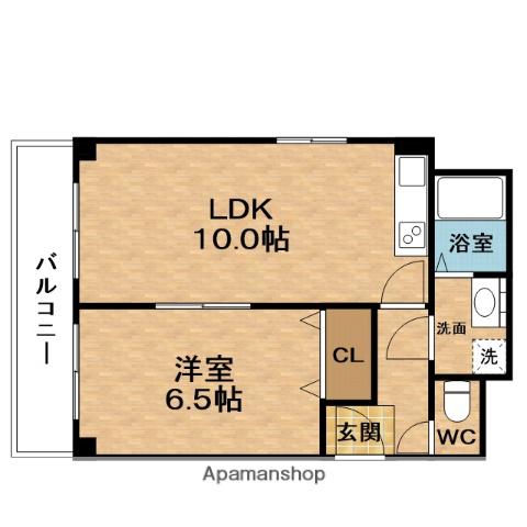 アルス天満橋(1LDK/3階)の間取り写真