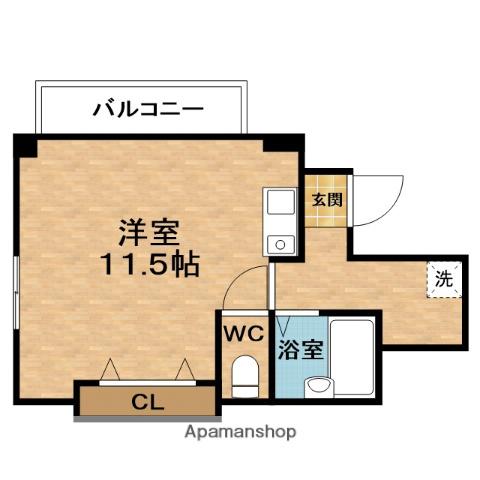 アルス天満橋(ワンルーム/5階)の間取り写真