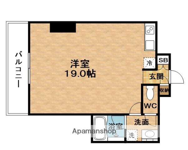 ESTYMAISON西天満(1K/18階)の間取り写真
