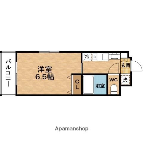 カランドリエ(1K/5階)の間取り写真