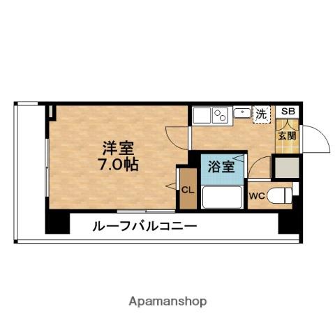 ESLEAD福島駅前(1K/13階)の間取り写真