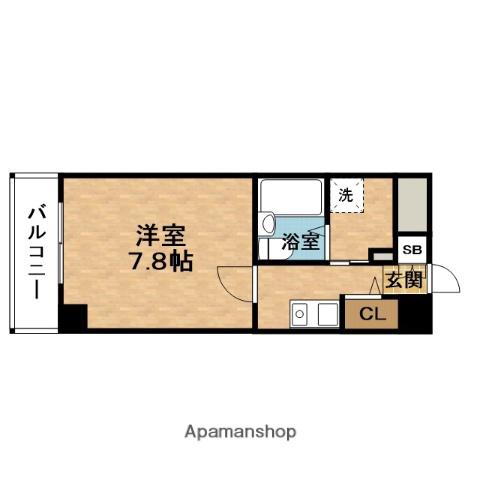 RESIDENCE野田阪神(1K/6階)の間取り写真