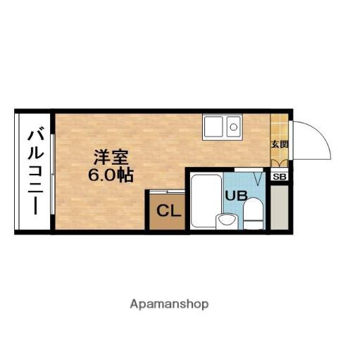 昭和グランドハイツ大淀(ワンルーム/3階)の間取り写真