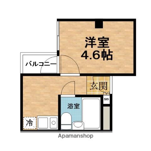 WHITEハウス3番館(1K/3階)の間取り写真