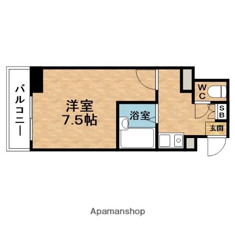 アバンダンス天神橋(1K/3階)の間取り写真