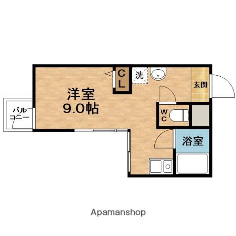 ラインハイツセト(ワンルーム/8階)の間取り写真