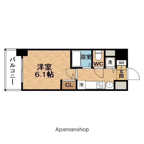 PRESSANCE天神橋ディオレ(1K/3階)の間取り写真