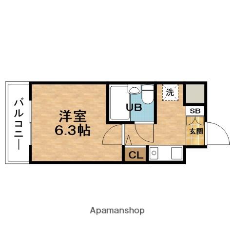 ESLEAD北梅田第2(1K/2階)の間取り写真