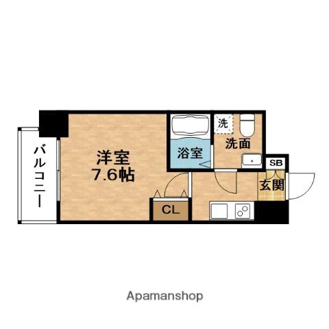 アリスト扇町(1K/10階)の間取り写真