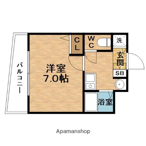 ESLEAD東梅田(1K/2階)の間取り写真