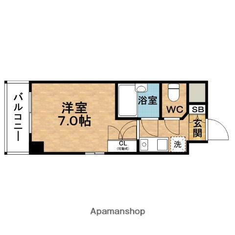 RUNUPSQUARE北梅田シティ(1K/3階)の間取り写真
