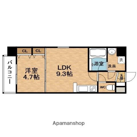 URBANEX福島(1LDK/7階)の間取り写真