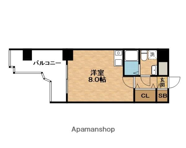 ルモン中津(ワンルーム/4階)の間取り写真