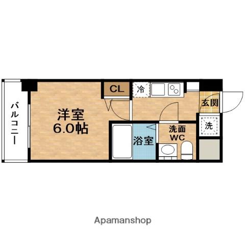RESIUR-H梅田NEX(1K/7階)の間取り写真