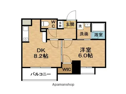 エステムプラザ梅田ウエスト(1DK/9階)の間取り写真