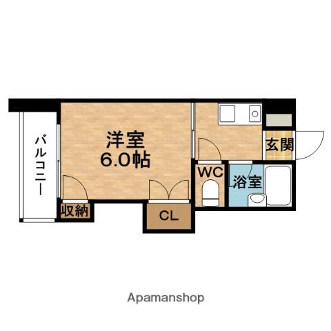 COLLECTION中崎Ⅰ(1K/3階)の間取り写真