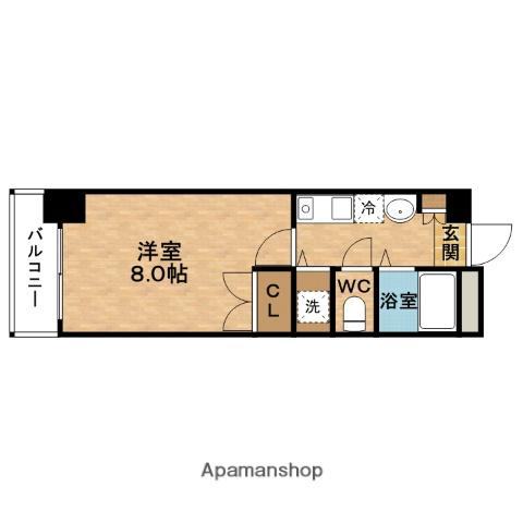 グリーンプラザ新梅田(1K/7階)の間取り写真