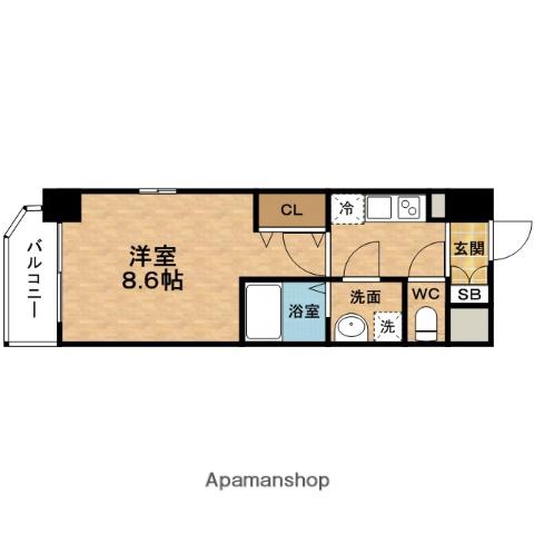 ESLEAD福島第5(1K/14階)の間取り写真
