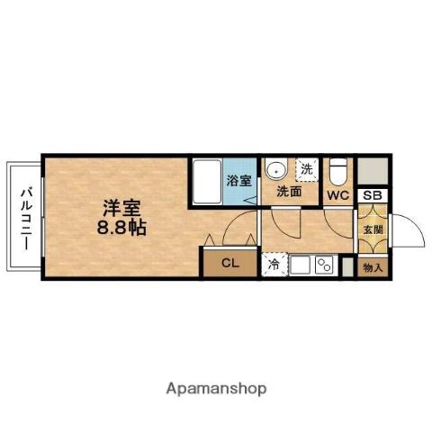 ESLEAD福島第5(1K/4階)の間取り写真