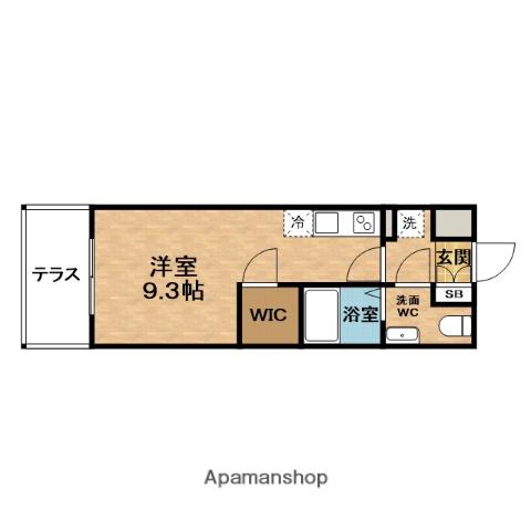 ESLEAD梅田北(1K/1階)の間取り写真