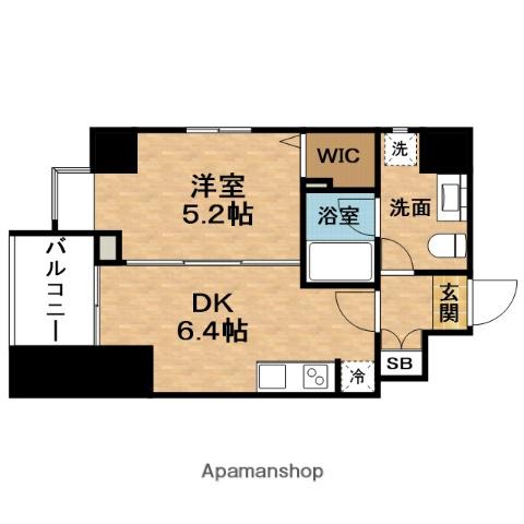 PRESSANCE NEO中之島公園(1DK/7階)の間取り写真