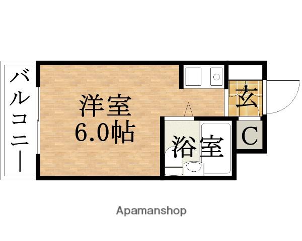 クレアール天満橋(ワンルーム/8階)の間取り写真