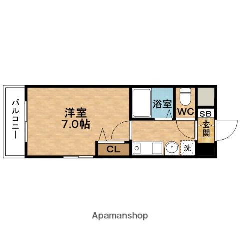 ESLEAD新梅田(1K/6階)の間取り写真