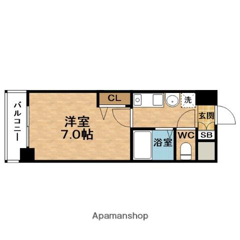 ESLEAD新梅田(1K/9階)の間取り写真