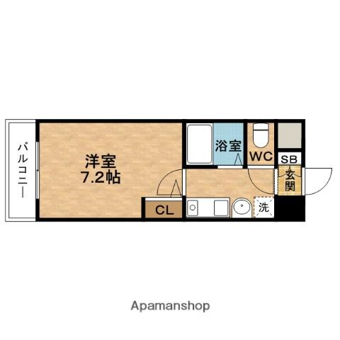 ESLEAD新梅田(1K/5階)の間取り写真
