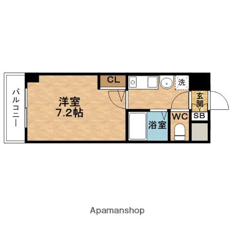 ESLEAD新梅田(1K/5階)の間取り写真