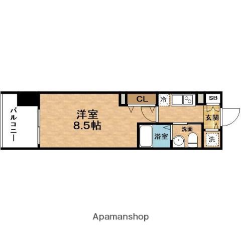 ESTEM PLAZA梅田中崎町Ⅲツインマークスノースレジデンス(1K/7階)の間取り写真