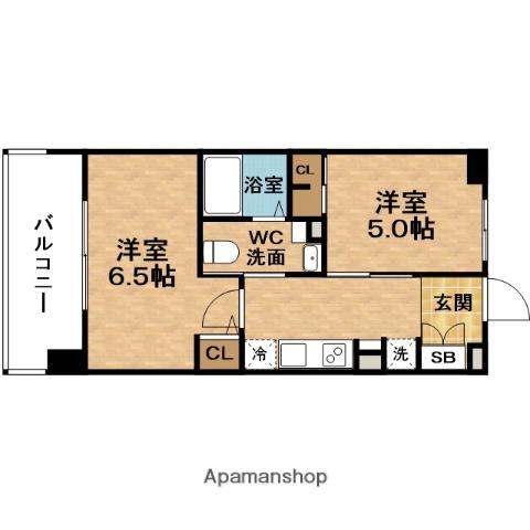 ESTEM PLAZA梅田中崎町Ⅲツインマークスノースレジデンス(2K/6階)の間取り写真
