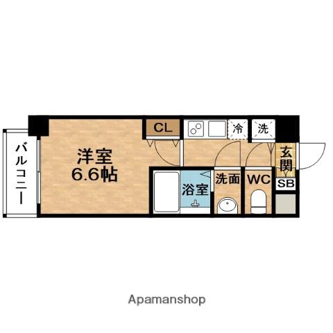 フレアコート梅田(1K/10階)の間取り写真