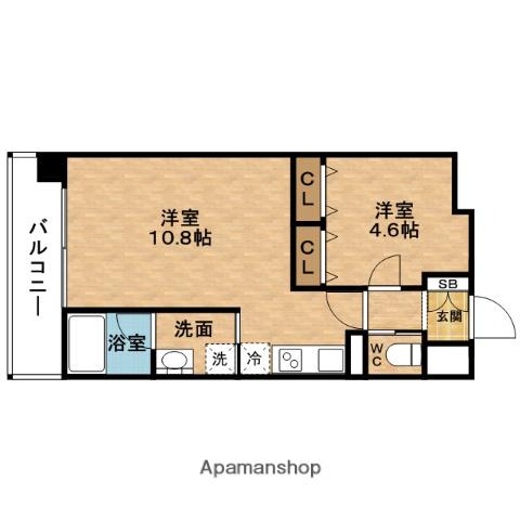 RESIUR-H福島(1LDK/10階)の間取り写真