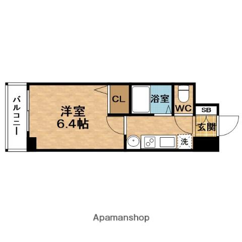 エステムコート梅田・天神橋リバーフロント(1K/8階)の間取り写真