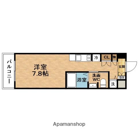 ESLEAD御堂筋梅田(ワンルーム/7階)の間取り写真