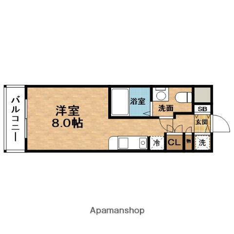 ESLEAD御堂筋梅田(1K/11階)の間取り写真