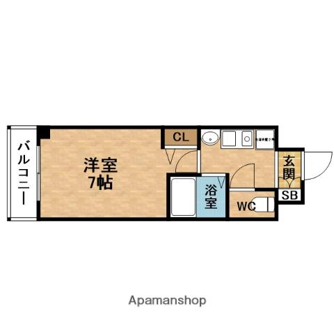 ESLEAD同心第5(1K/9階)の間取り写真