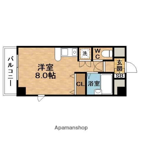 グランピア扇町(ワンルーム/3階)の間取り写真