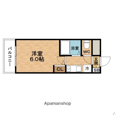 ESLEAD同心第2(1K/5階)の間取り写真